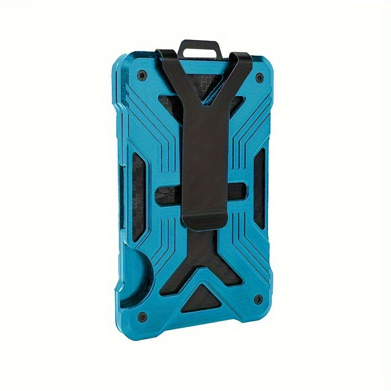 Card Holder Airtag Men's Tracker Case Carbon Fiber Credit Card Clip Wallet