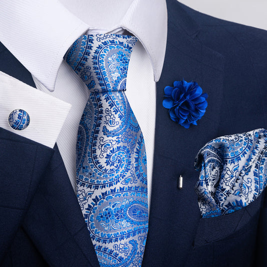 Men's Tie and Pocket Square Combo