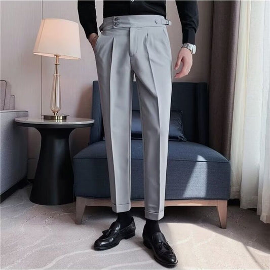 Mens British Style Business Casual Pants