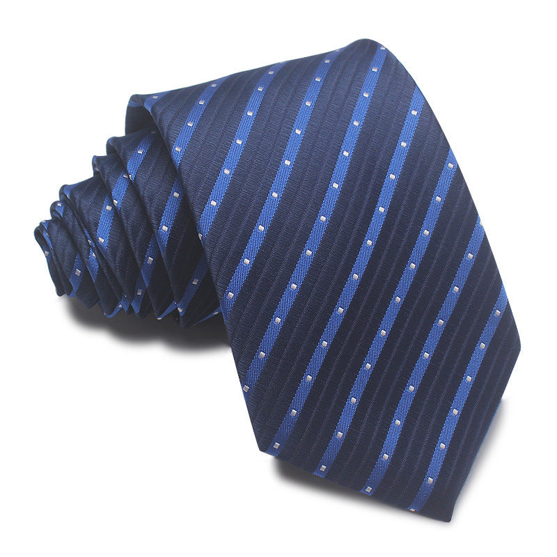 Men's 8CM Polyester Jacquard Striped Ties