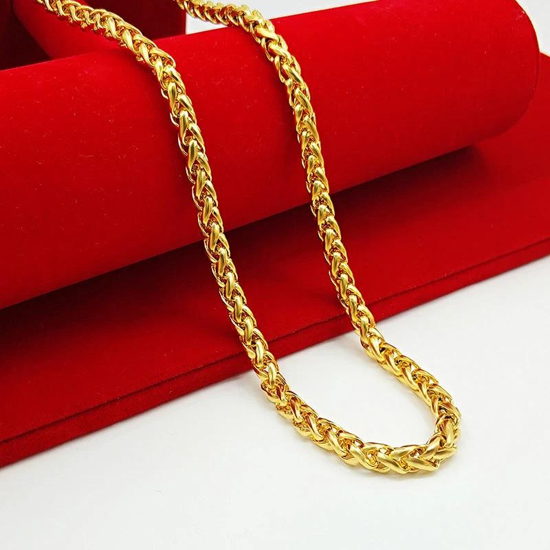 Brass Gold-plated Necklace For Men by GJG Denim