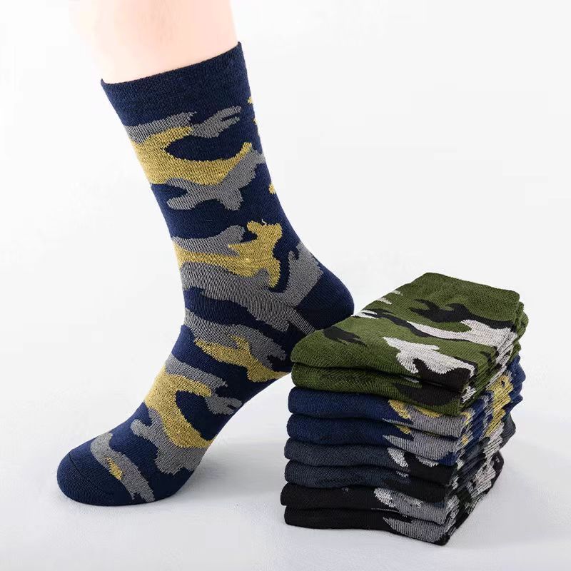 Men's Camoflauge Polyester Cotton Tube Socks