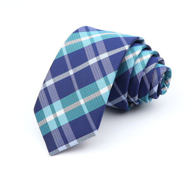 Men's 6cm Casual Ties Skinny Tie Fashion Polyester Plaid