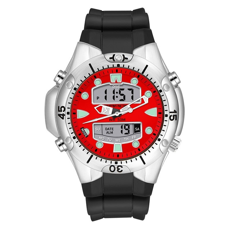 Sports Multifunctional Outdoor Waterproof Large Dial Watch For Men