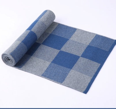 Men's Wool Plaid Scarf