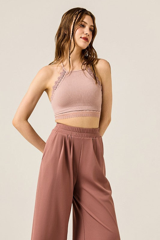Stretch Yoga Knit Wide Leg Palazzo Pants