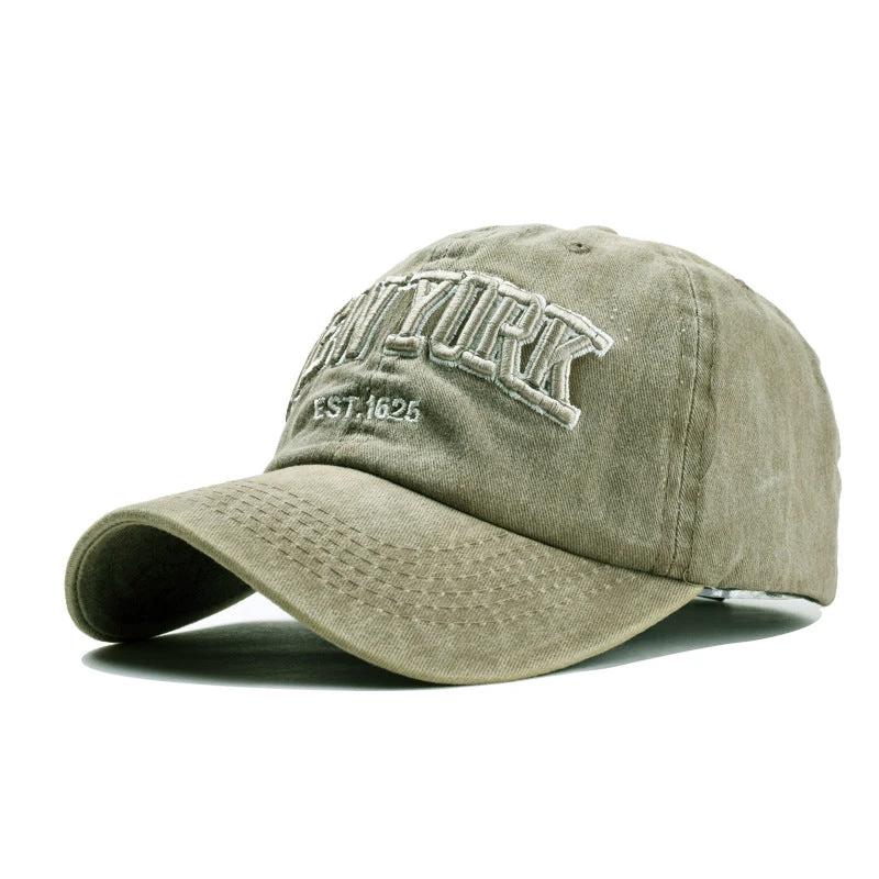 Washed Cotton Three-dimensional Baseball cap For Men by GJG Denim