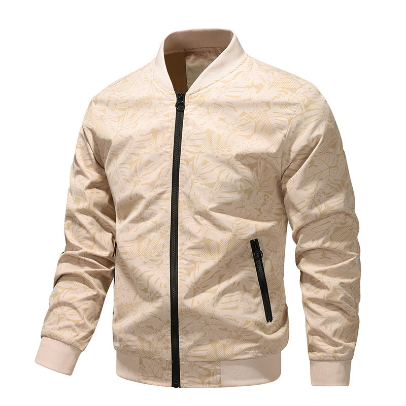 Men's Simple Zipper Quality Fabric Jacket