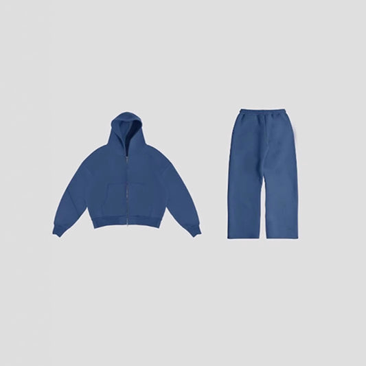 Retro Sports Casual Hoodie Leisure Suit