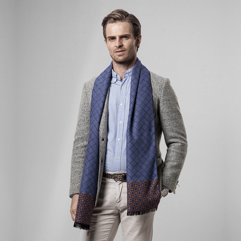 Classic Plaid Casual Warm Scarf For Men