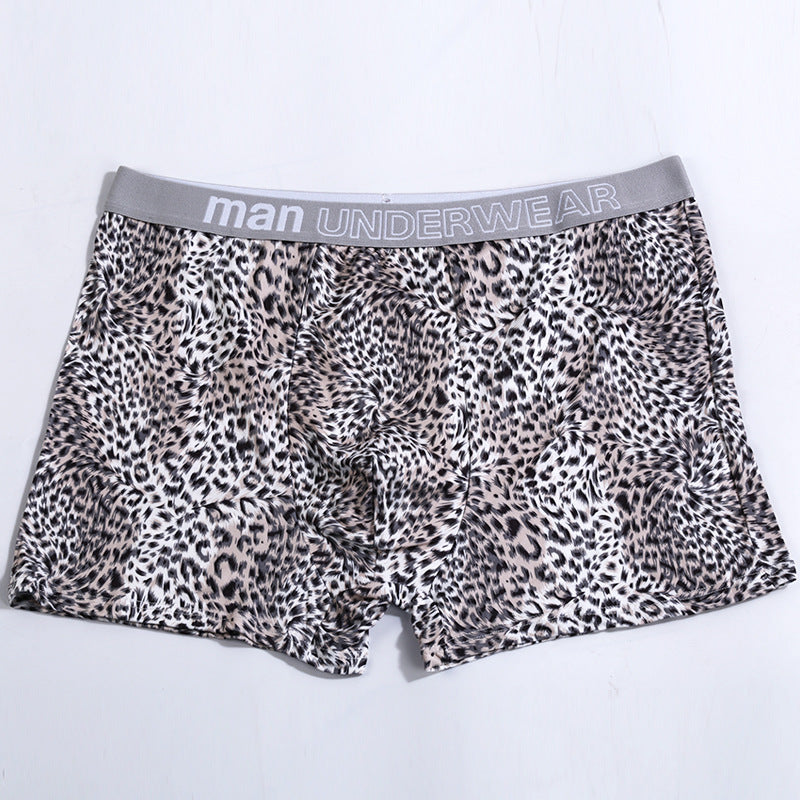 Men's Loose Leopard Print Comfortable Underwear