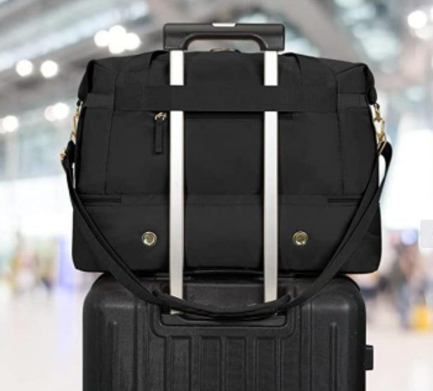 Men's Travel Waterproof Overnight Travel Bag With Trolley Sleeve
