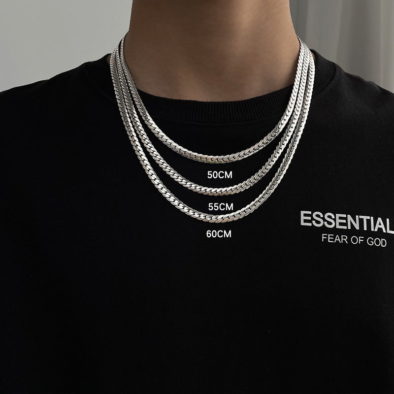 Men's Titanium Steel Encryption Embossed Chain
