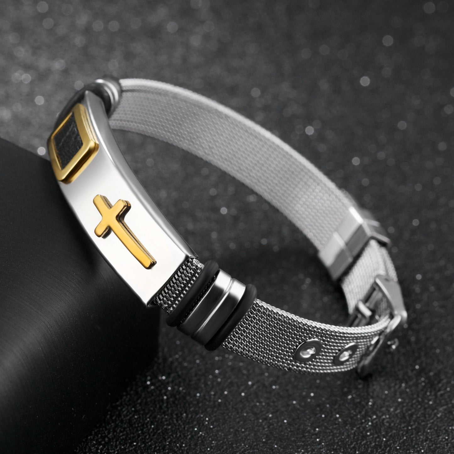 Cross Stainless Steel Bracelet For Men