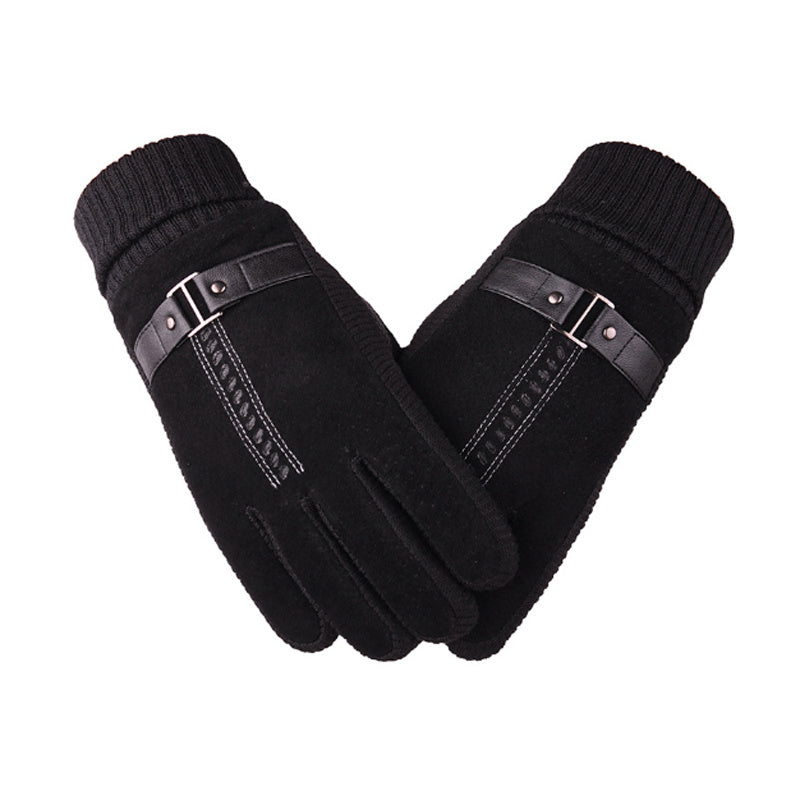 Velvet Touch Screen Windproof Gloves For Men