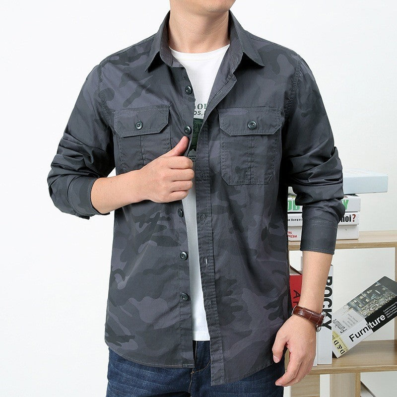 Loose Outdoor Casual Camouflage Shirt