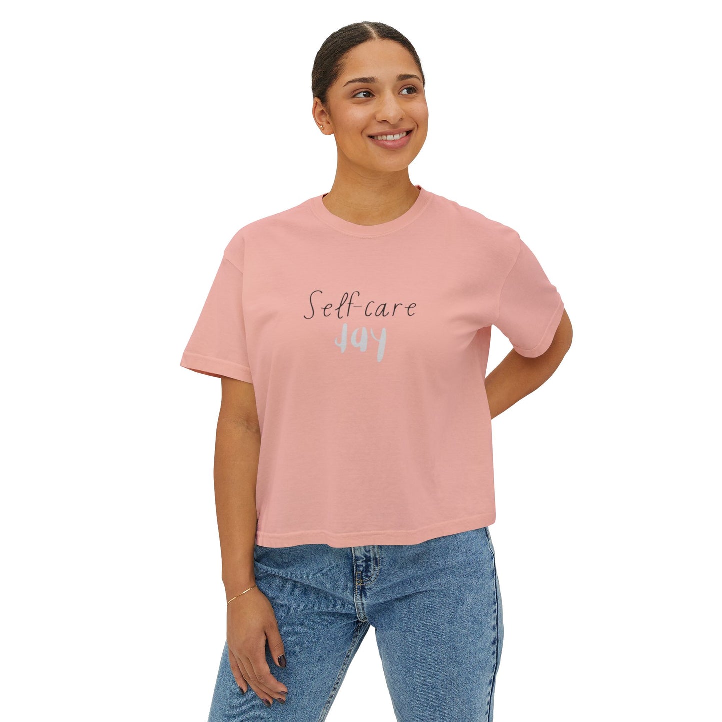 Self care day Women's Boxy Tee Self care day