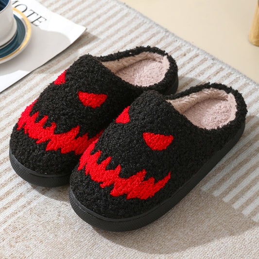 Men's Halloween Skull Cartoon Print Slippers