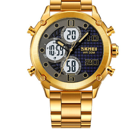 Outdoor Sports Men's Electronic Watch Dual Movement Multifunctional