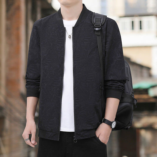 Men's Simple Zipper Quality Fabric Jacket