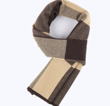 Men's Wool Plaid Scarf