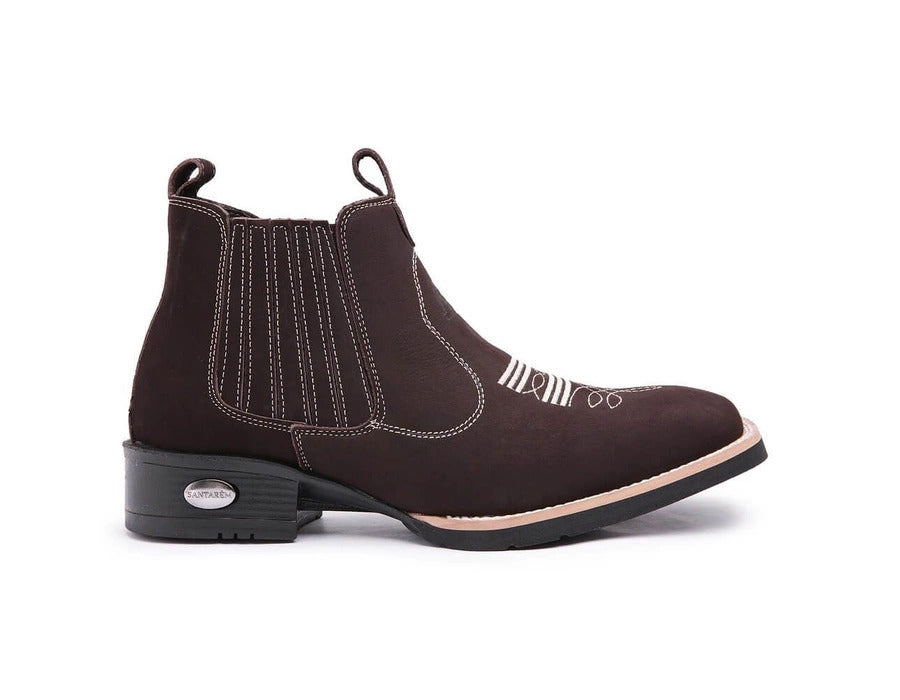Men's Vintage Suede Flat Heel Round Toe Martin Boots