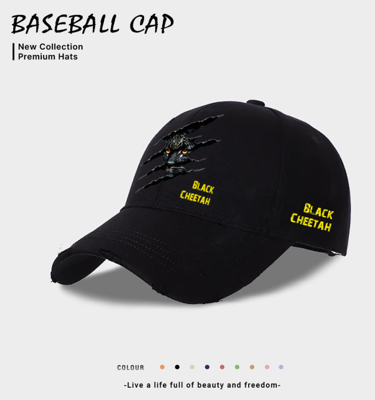 Men's Casual "Black Cheetah" Baseball Cap