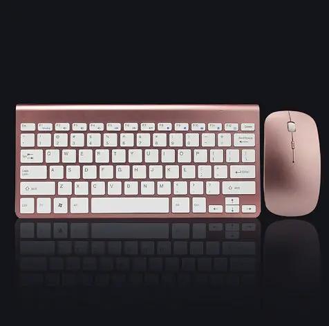 2.4G Wireless Keyboard And Mouse Protable Mini Keyboard Mouse Combo Set For Notebook Laptop Mac Desktop PC Computer Smart TV PS4 by GJG Denim