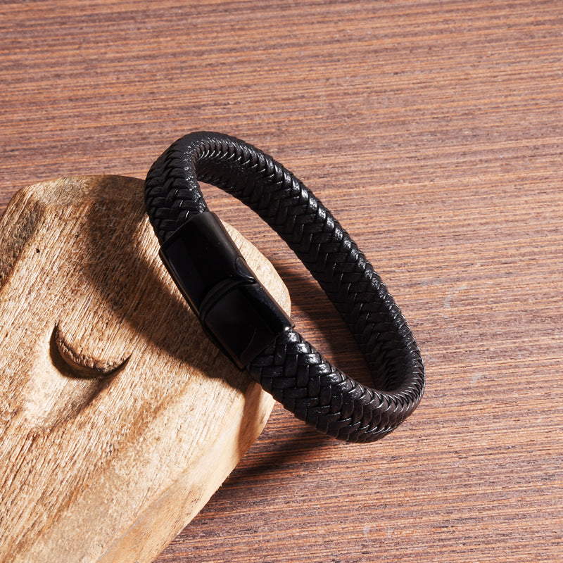 Classic Men's Faux Leather Bracelet