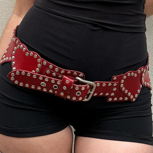 Retro Fashion Elastic Waist Tight Decoration