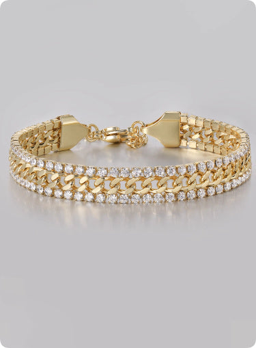Men's Gold Tennis Bracelet
