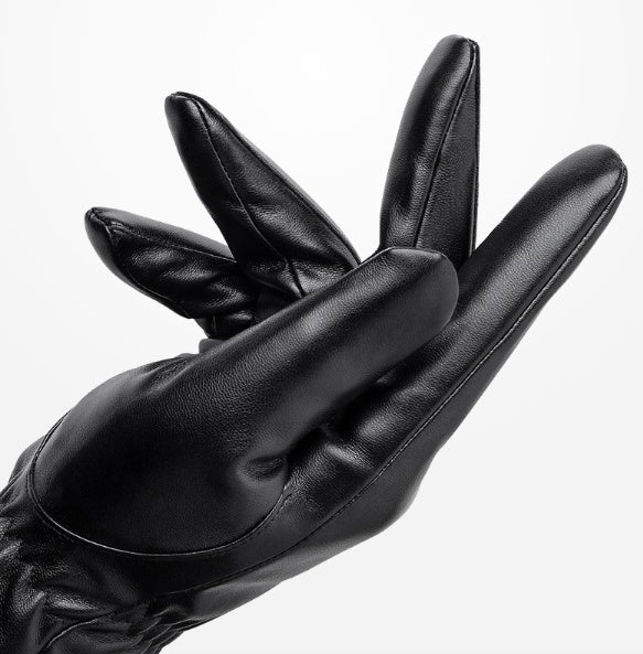 Men's PU Leather Warm Gloves
