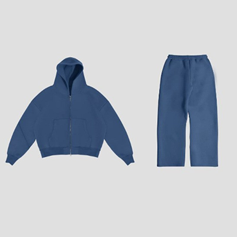 Retro Sports Casual Hoodie Leisure Suit