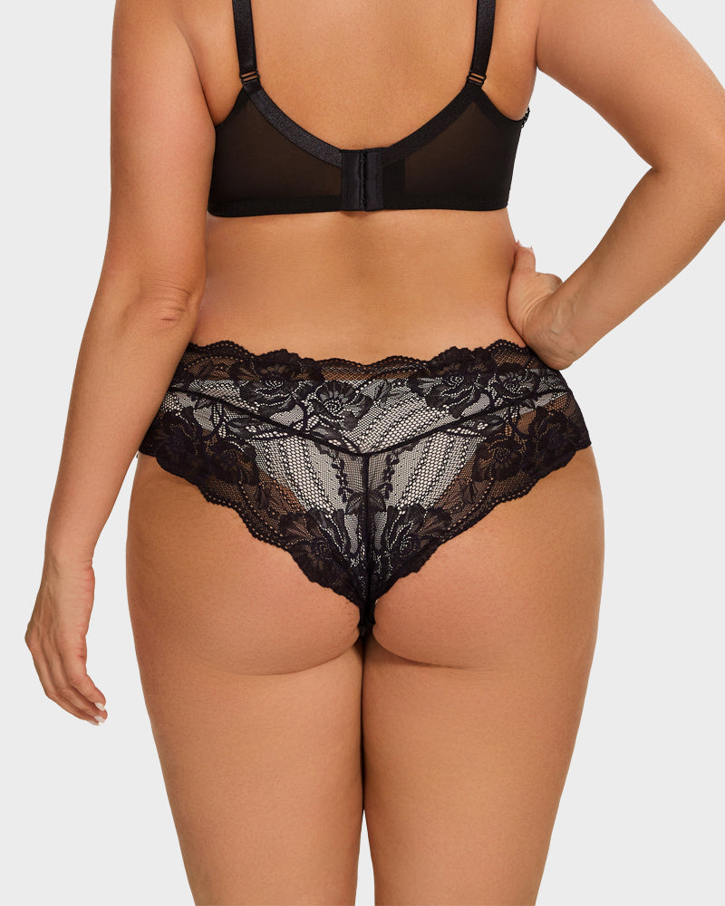 Floral Lace Seamless Brief Panty (3 Pack)