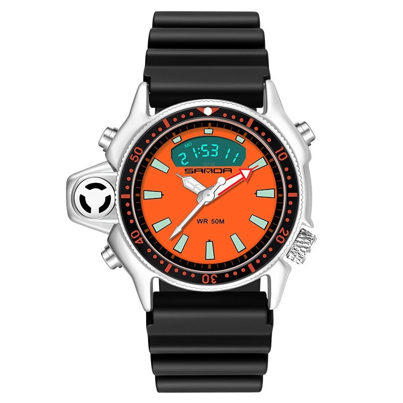 Sports Multifunctional Outdoor Waterproof Large Dial Watch For Men