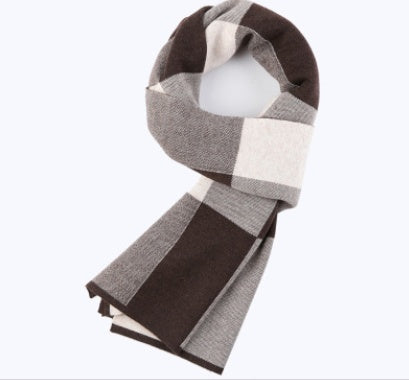 Men's Wool Plaid Scarf