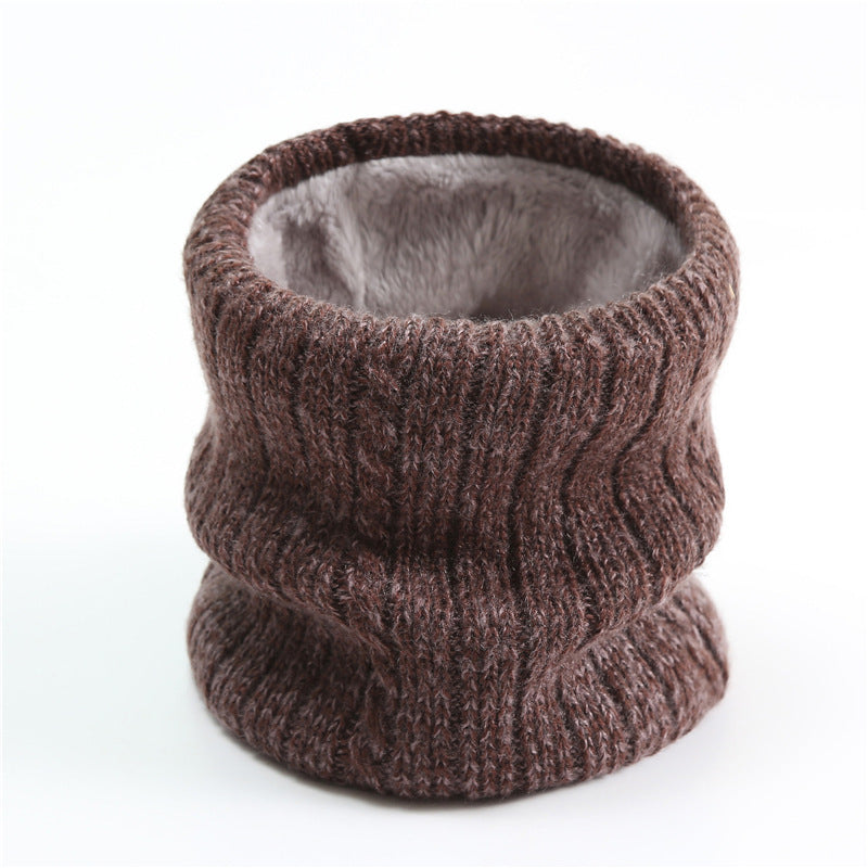 Men's Twist Wide Striped Fleece-lined Knitted Scarf