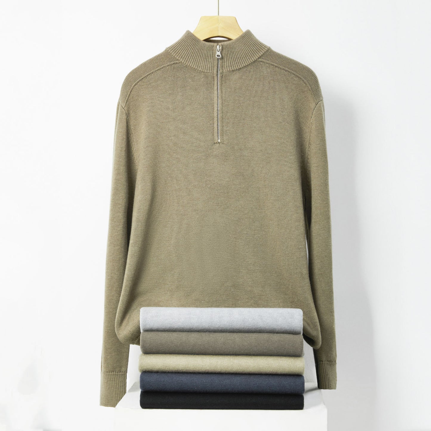 Men's Casual Thickened Wool Base Sweater