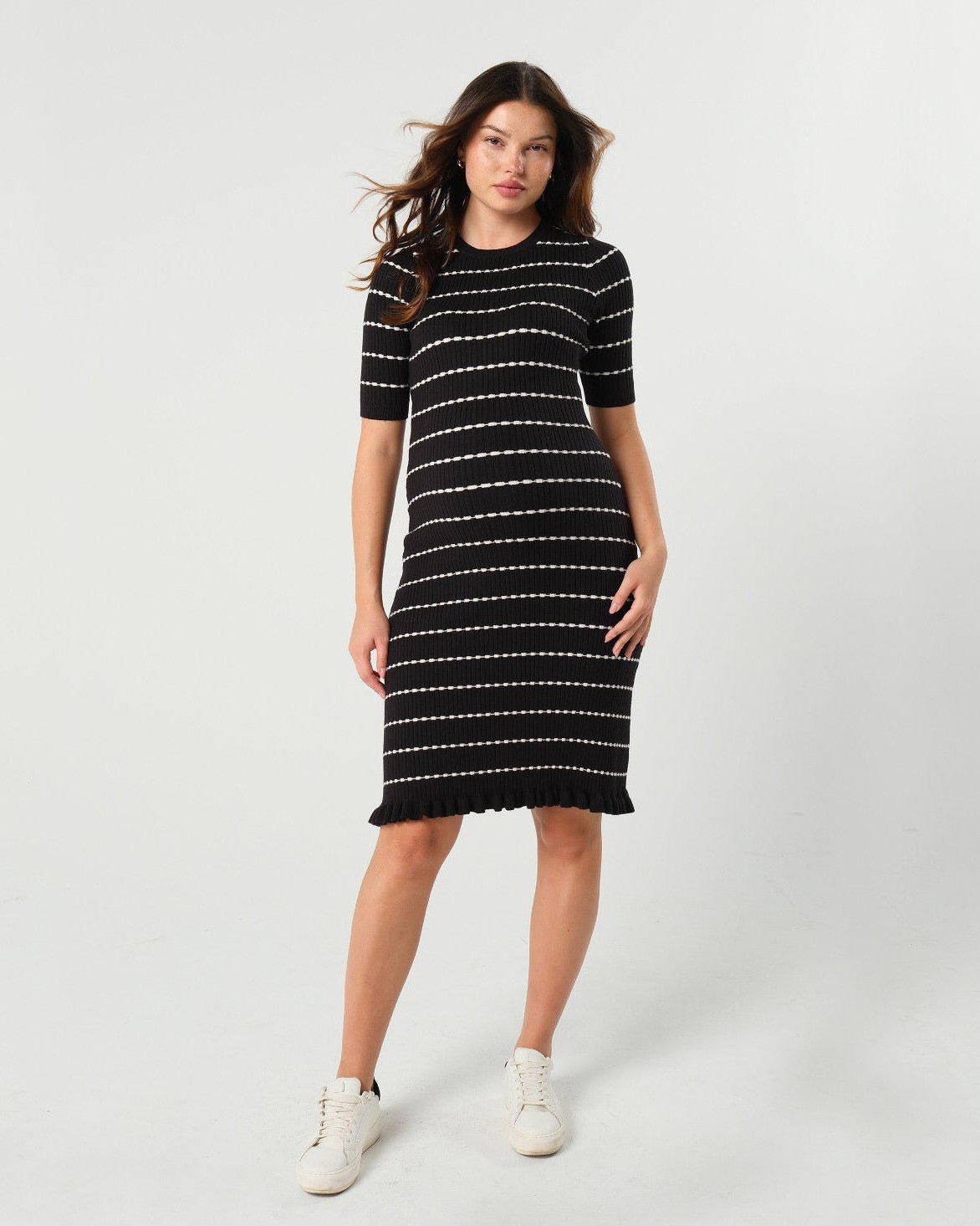 Louie Striped Knit Maternity & Nursing Dress