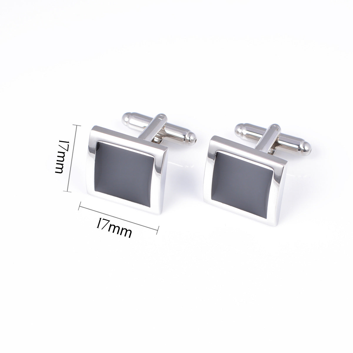 Classic Black Square Cufflinks For Men