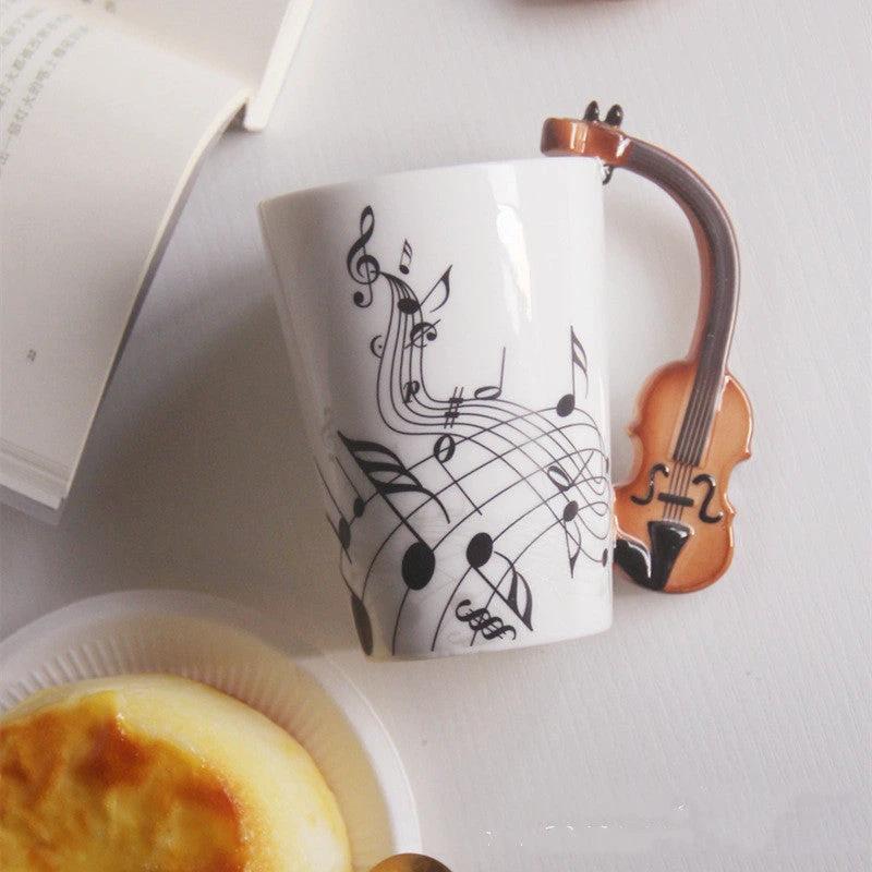 Creative Music Style Ceramic Mug by GJG Denim