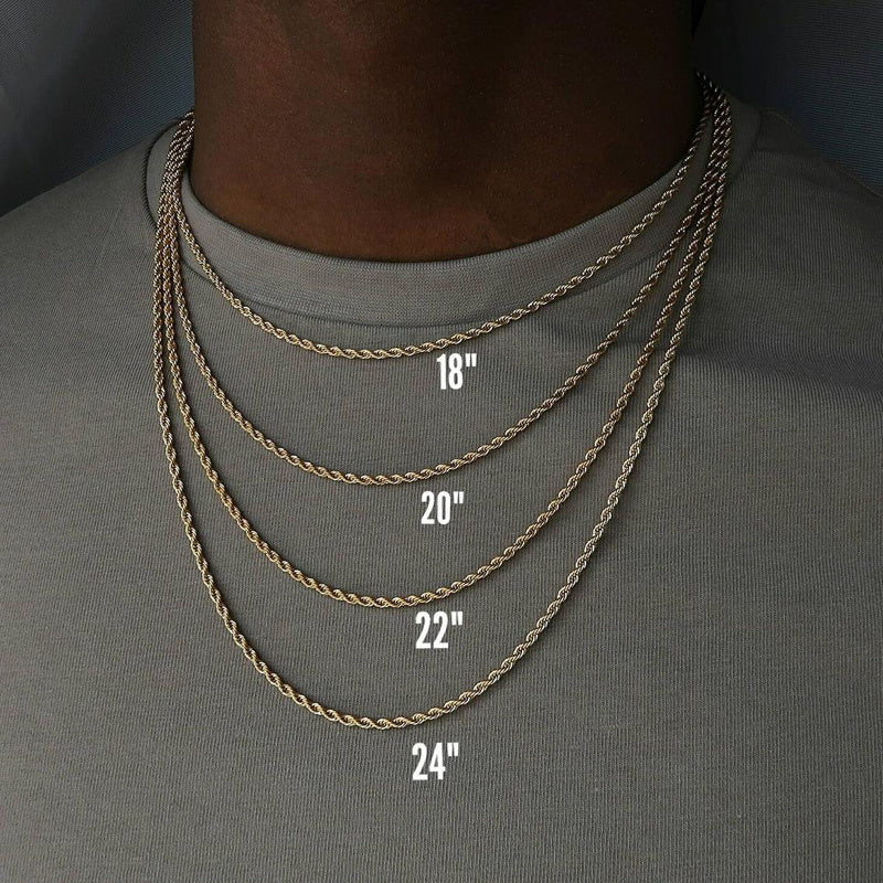 Men's Steel Figaro Cuban Chain Necklace