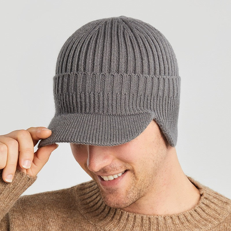 Men's Warm Ear Protection Knitted Beanie Hat