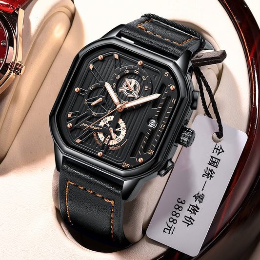 Men's Multifunctiona Belt Style Quartz Watch