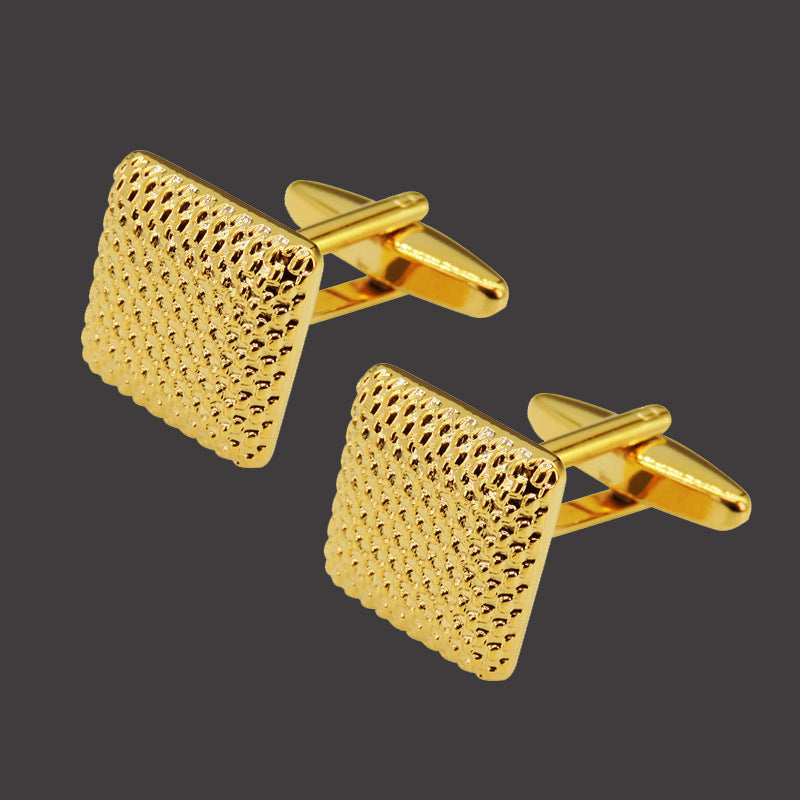 Copper Black Golden And Silver Laser Metal Cufflinks For Men
