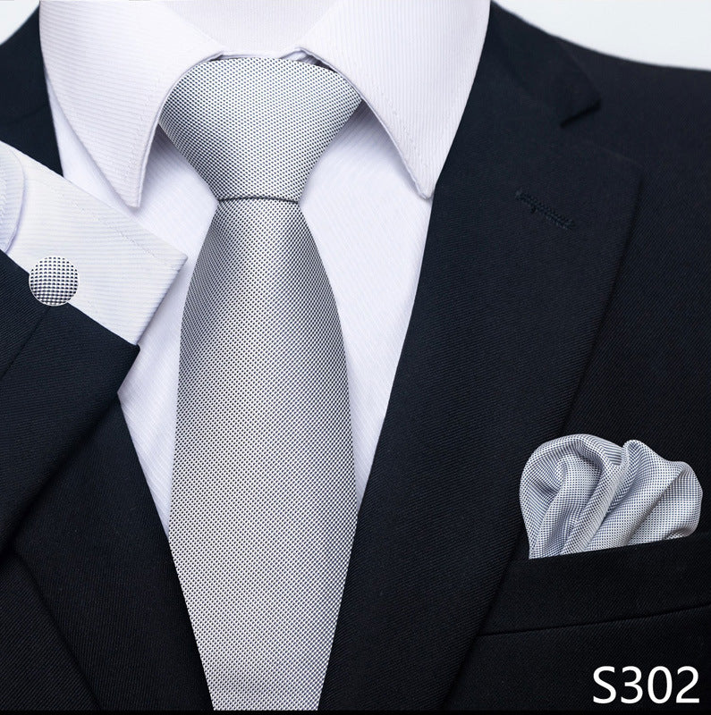 Men's Creative All-match Business Formal Wear Tie Scarf Cufflink Set