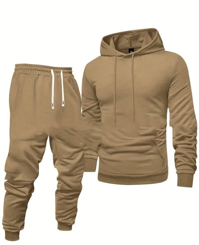 Men's Hooded Sweatshirt And Sweatpants Sports Suit