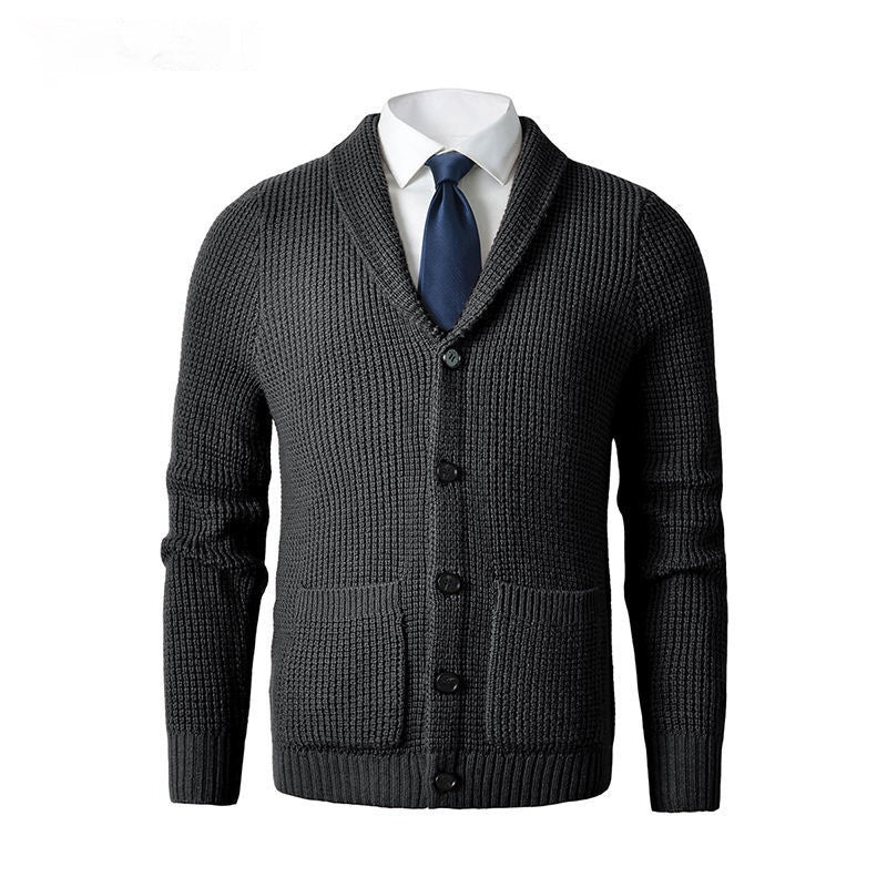 Men's Business Casual Knitted Wool Cardigan