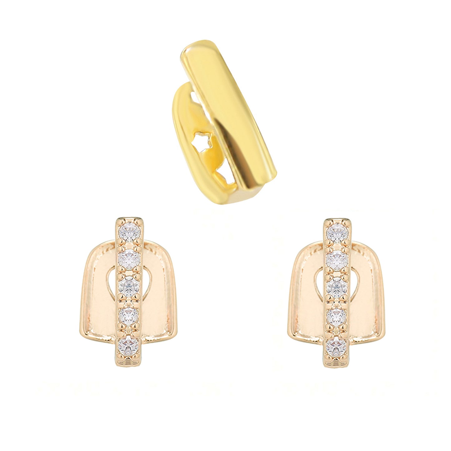 Three-piece Set Of Teeth Joint DIY Hip Hop