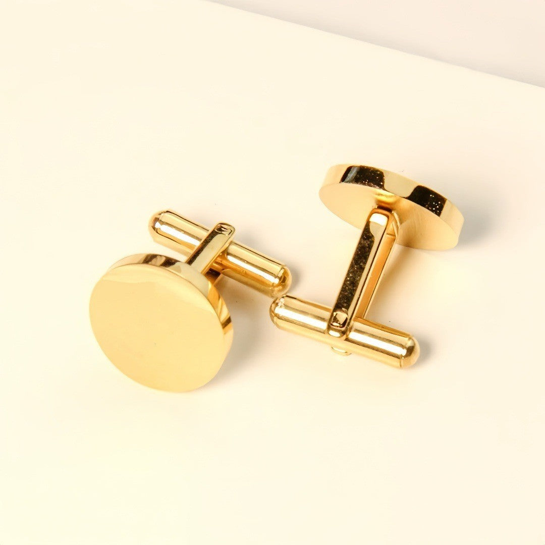 Men's French Simplicity Shirt Cufflinks Glossy 1 Pair
